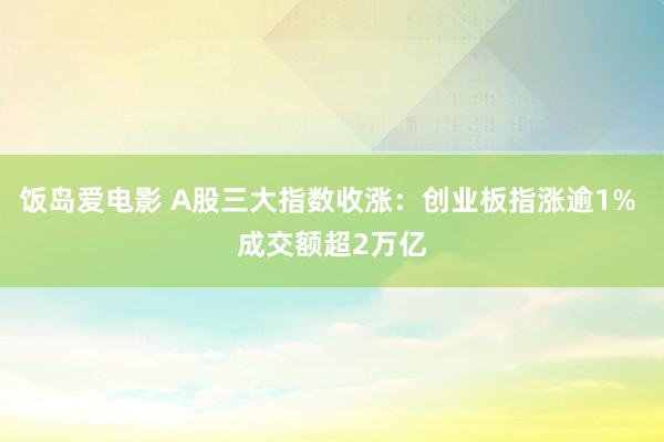 饭岛爱电影 A股三大指数收涨：创业板指涨逾1% 成交额超2万亿