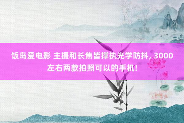 饭岛爱电影 主摄和长焦皆撑执光学防抖， 3000左右两款拍照可以的手机!