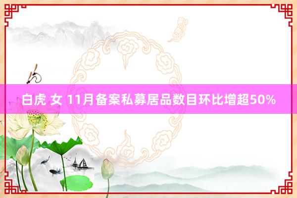 白虎 女 11月备案私募居品数目环比增超50%