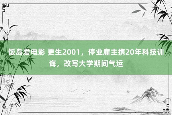 饭岛爱电影 更生2001，停业雇主携20年科技训诲，改写大学期间气运
