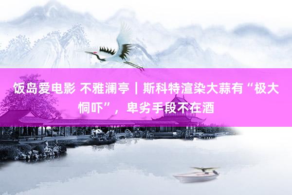 饭岛爱电影 不雅澜亭｜斯科特渲染大蒜有“极大恫吓”，卑劣手段不在酒