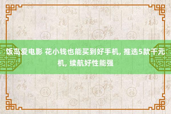 饭岛爱电影 花小钱也能买到好手机， 推选5款千元机， 续航好性能强