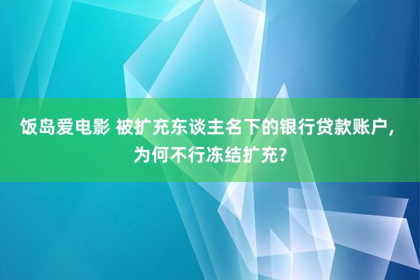 饭岛爱电影 被扩充东谈主名下的银行贷款账户， 为何不行冻结扩充?