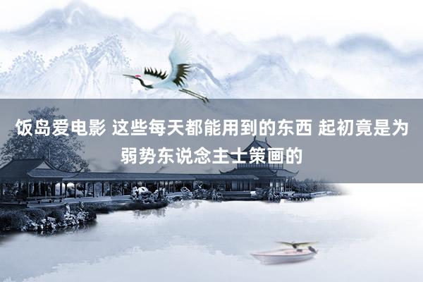 饭岛爱电影 这些每天都能用到的东西 起初竟是为弱势东说念主士策画的