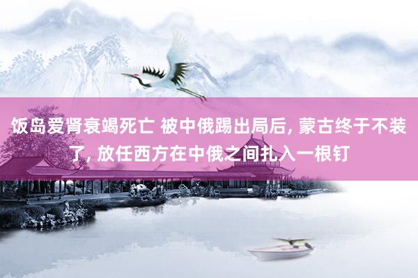 饭岛爱肾衰竭死亡 被中俄踢出局后， 蒙古终于不装了， 放任西方在中俄之间扎入一根钉