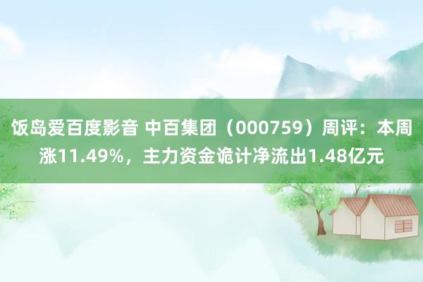 饭岛爱百度影音 中百集团（000759）周评：本周涨11.49%，主力资金诡计净流出1.48亿元