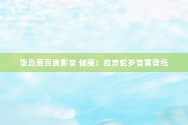 饭岛爱百度影音 储藏！故宫蛇岁首雪壁纸