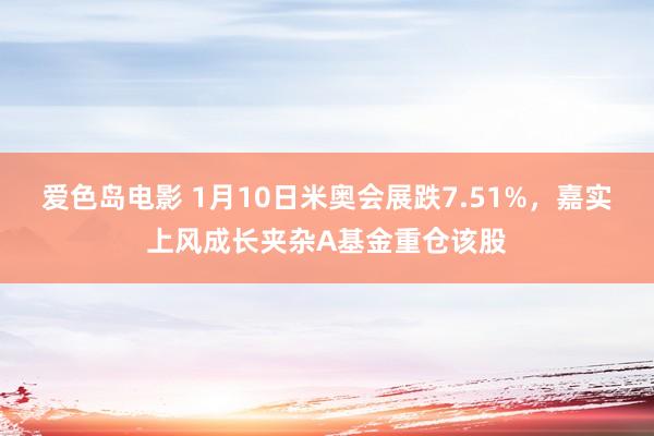 爱色岛电影 1月10日米奥会展跌7.51%，嘉实上风成长夹杂A基金重仓该股
