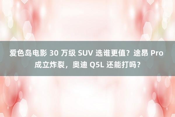 爱色岛电影 30 万级 SUV 选谁更值？途昂 Pro 成立炸裂，奥迪 Q5L 还能打吗？