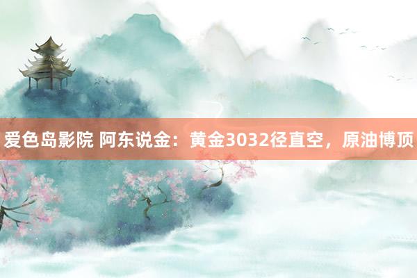 爱色岛影院 阿东说金：黄金3032径直空，原油博顶