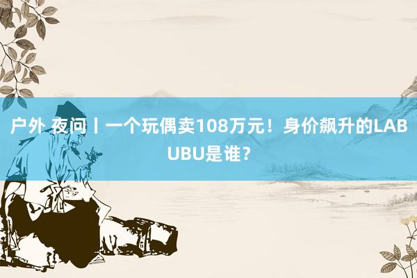 户外 夜问丨一个玩偶卖108万元！身价飙升的LABUBU是谁？
